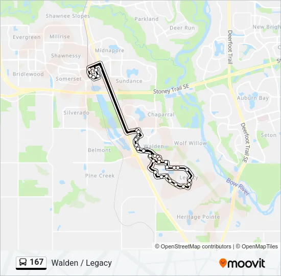 167 Bus Line Map