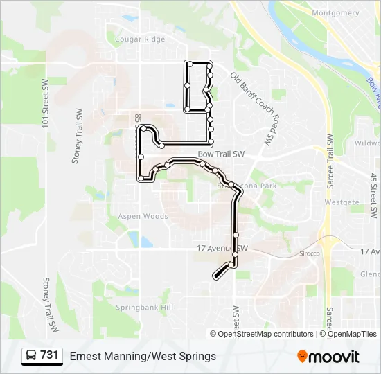 731 Bus Line Map