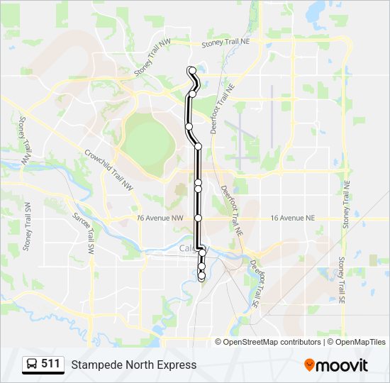 511 Bus Line Map