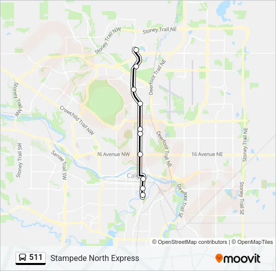 511 Bus Line Map