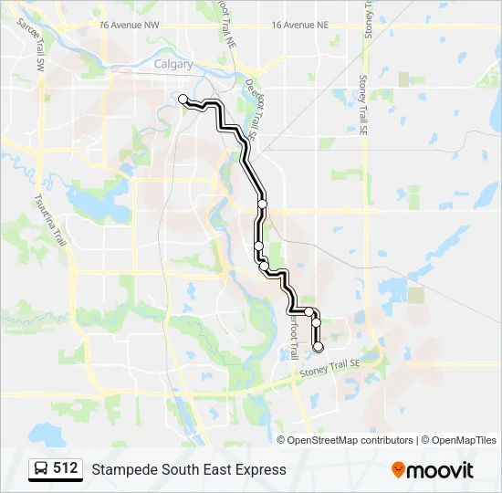 512 Bus Line Map
