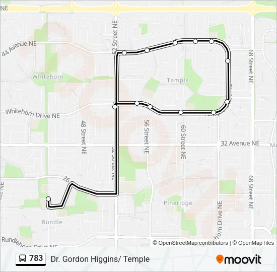 783 Bus Line Map
