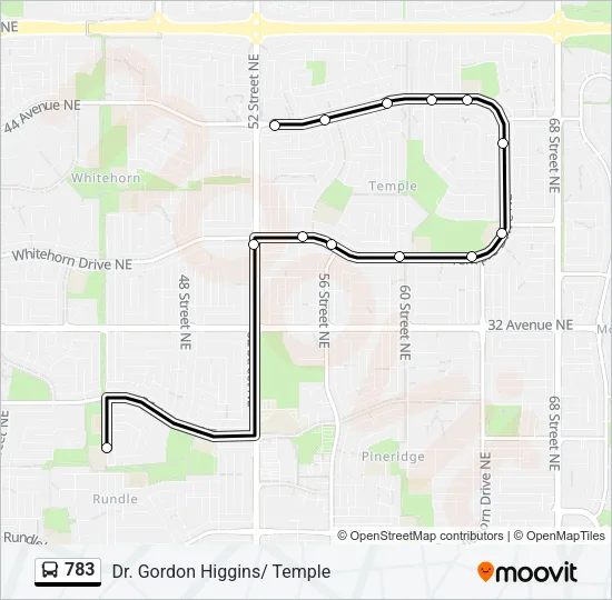 783 Bus Line Map