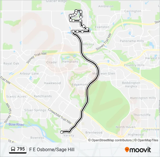 795 Bus Line Map