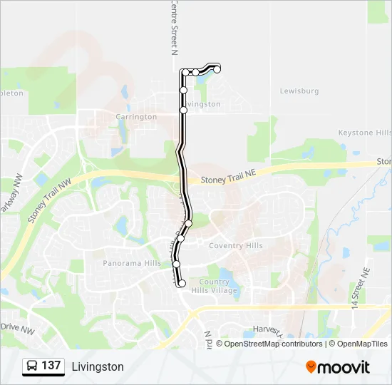 137 Bus Line Map