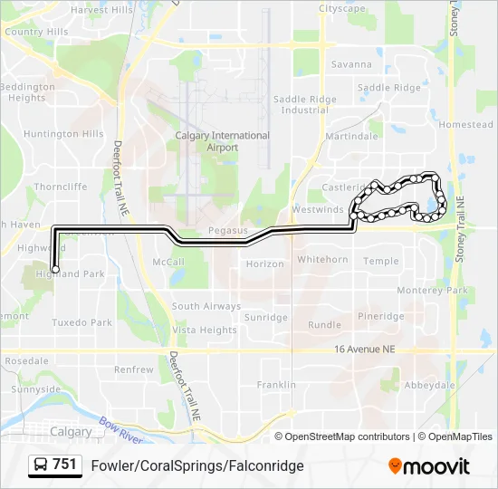 751 Bus Line Map
