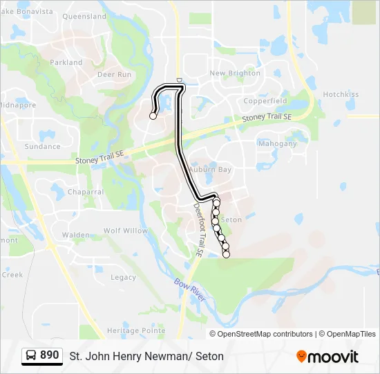 890 Bus Line Map