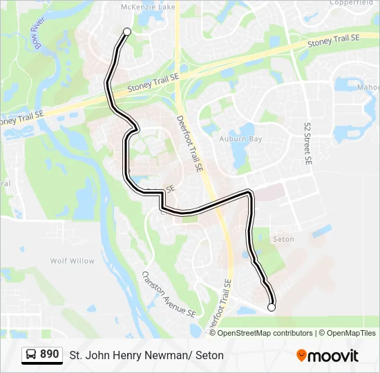 890 Bus Line Map