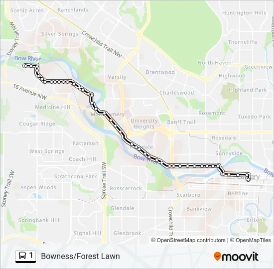 1 Bus Line Map
