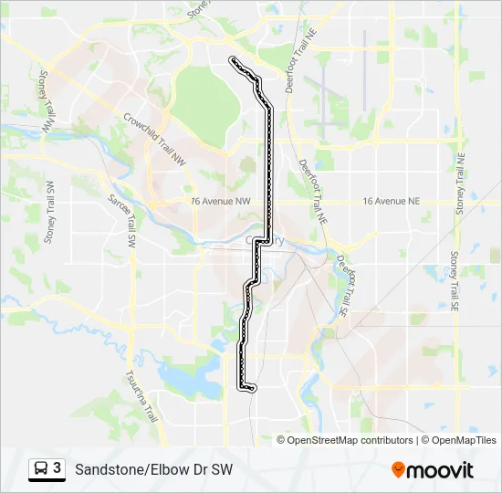 3 Bus Line Map