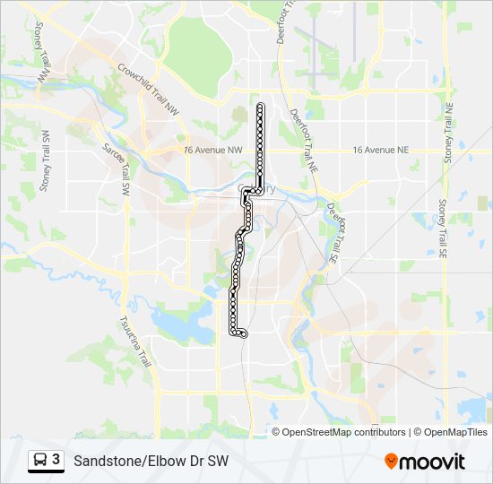 3 Bus Line Map