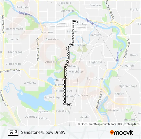 3 Bus Line Map