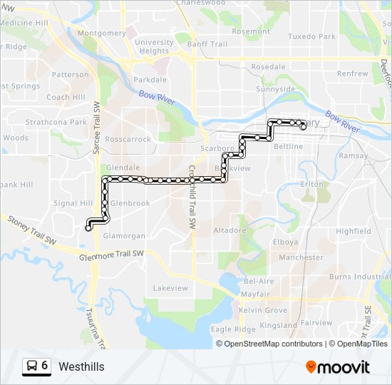 6 bus Line Map