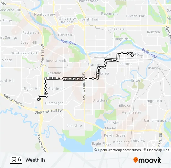 6 Bus Line Map