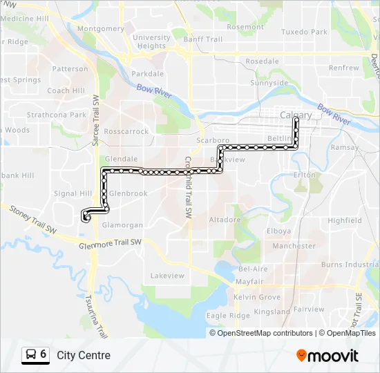 6 Bus Line Map