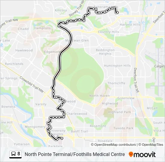 8 Bus Line Map
