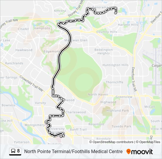 8 bus Line Map