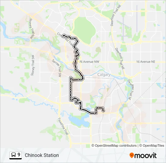 9 Bus Line Map