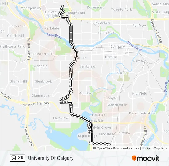 20 Bus Line Map