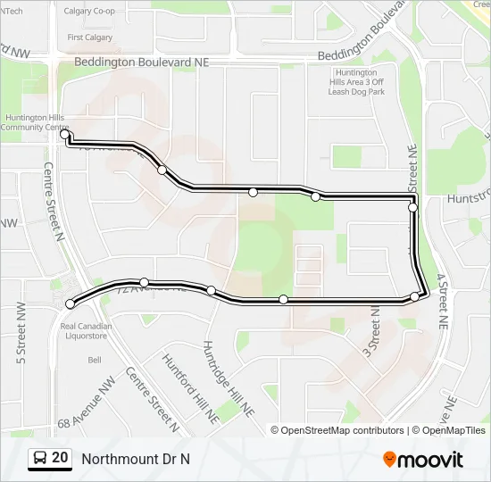 20 Bus Line Map