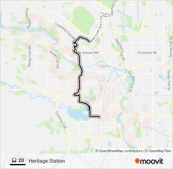 20 Bus Line Map