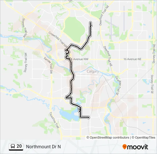 20 Bus Line Map