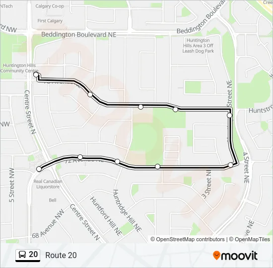 20 Bus Line Map