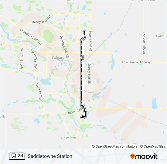 23 Bus Line Map