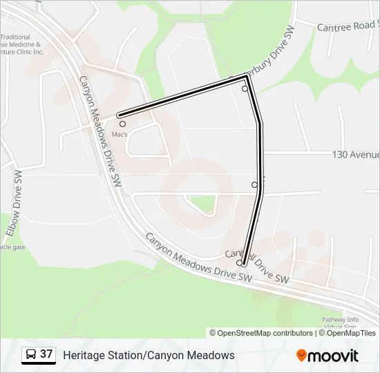 37 Bus Line Map