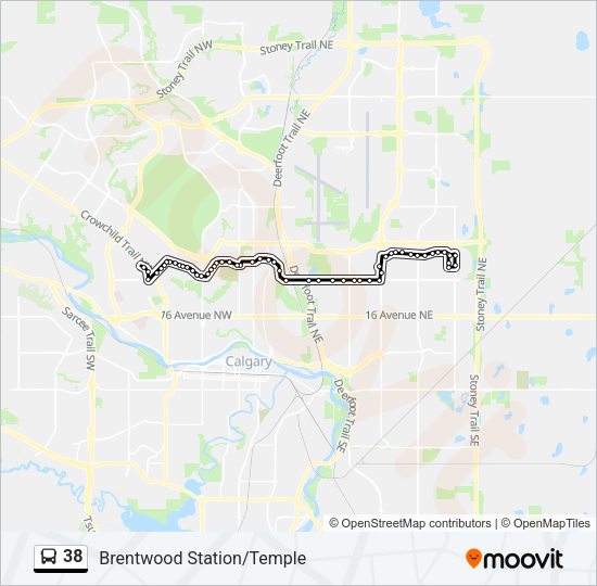 38 Bus Line Map