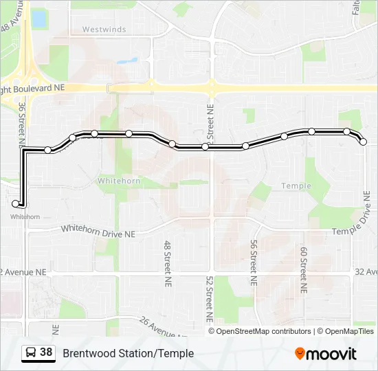 38 Bus Line Map