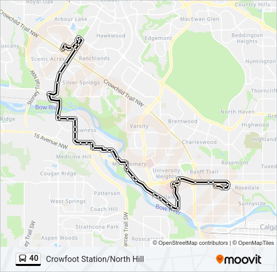 40 Bus Line Map