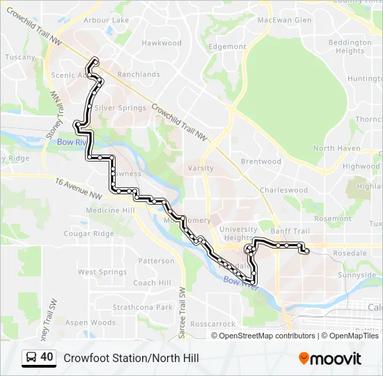 40 Bus Line Map