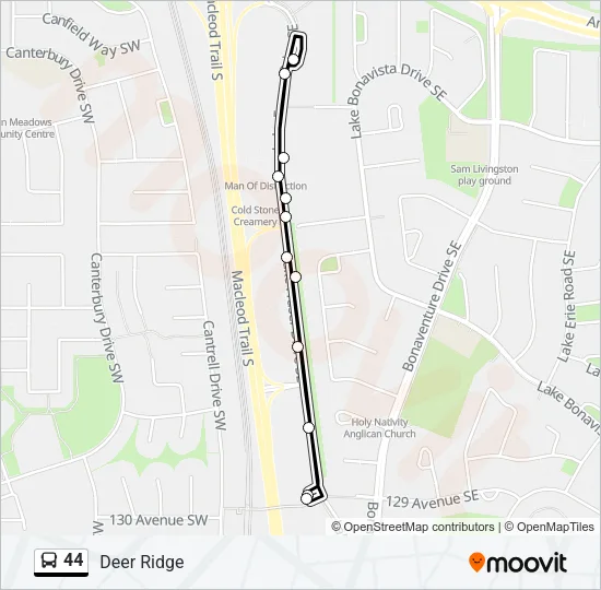 44 Bus Line Map