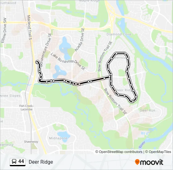 44 Bus Line Map