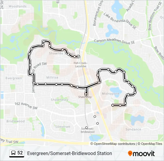 52 Bus Line Map