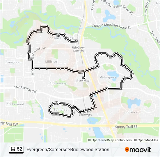 52 Bus Line Map