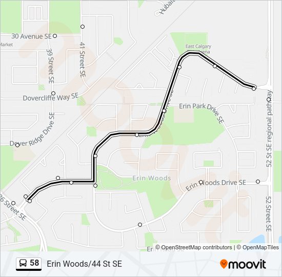 58 Bus Line Map