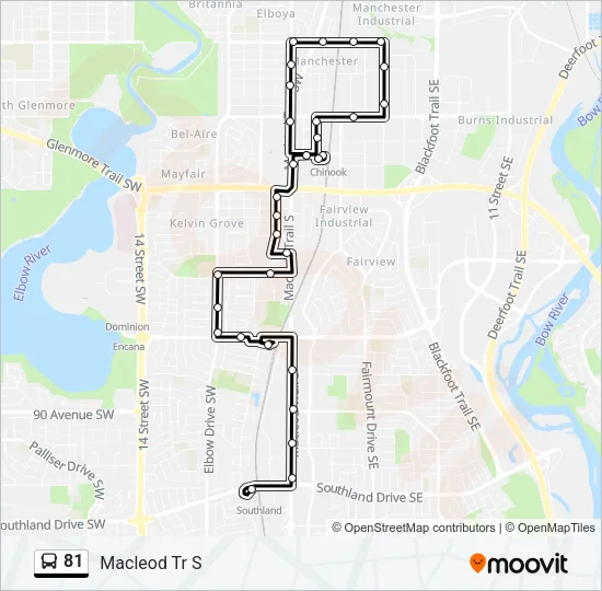 81 Bus Line Map