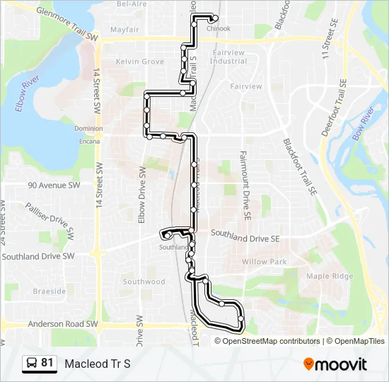 81 Bus Line Map