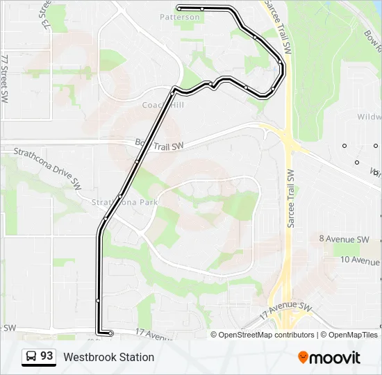 93 Bus Line Map
