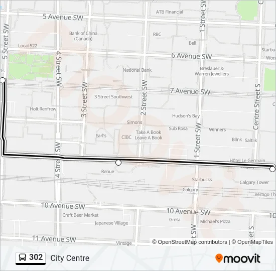 302 Bus Line Map
