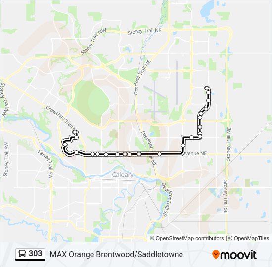 303 bus Line Map