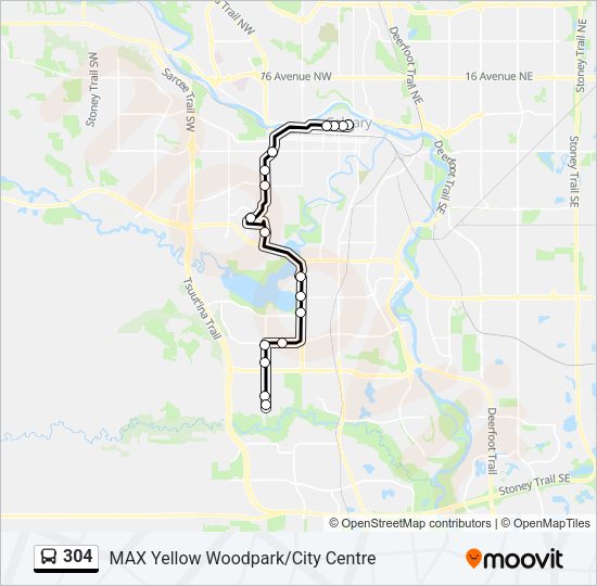 304 bus Line Map