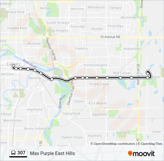 307 Bus Line Map