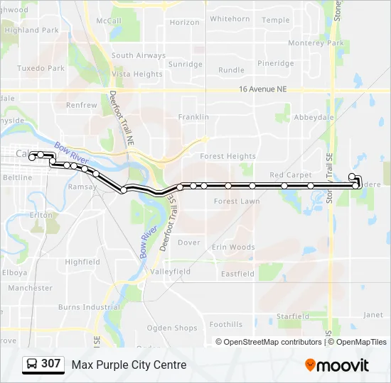 307 Bus Line Map