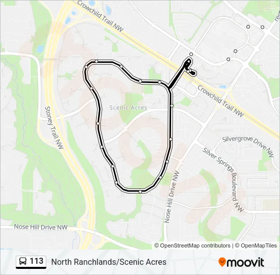113 Bus Line Map