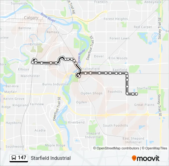 147 Bus Line Map