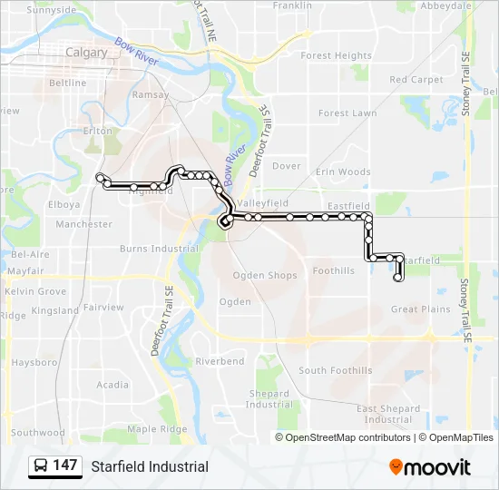 147 Bus Line Map