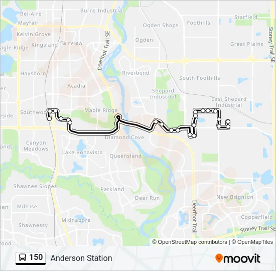 150 Bus Line Map